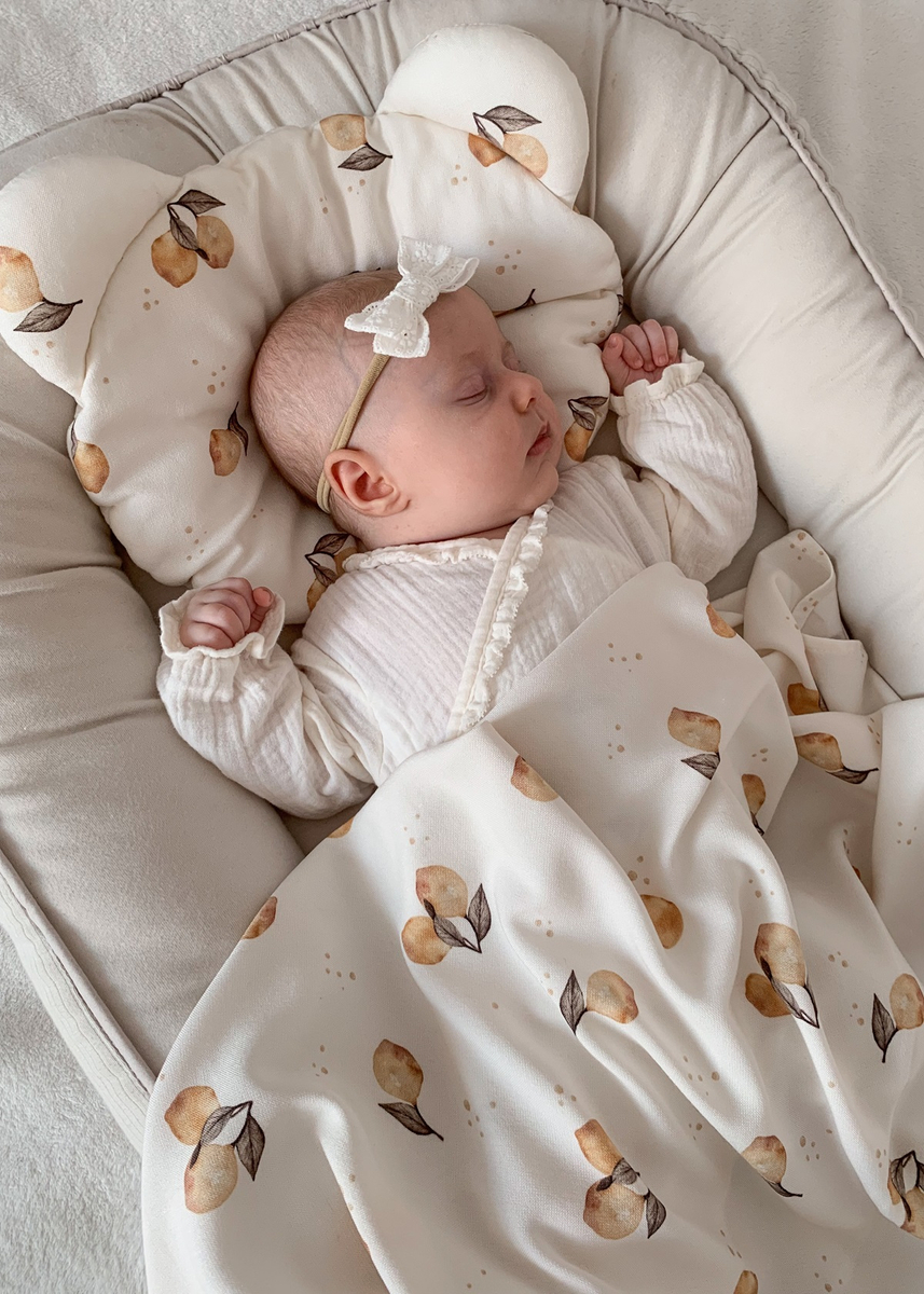 Komplet letni poduszka miś i otulacz BAMBUS