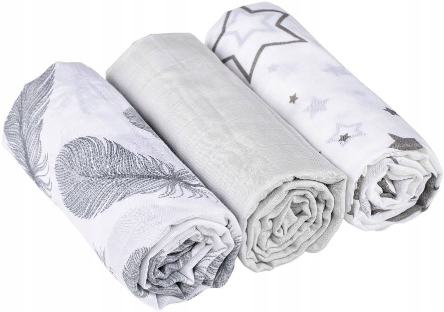 Pieluszki muślinowe 70x80cm - 3-PAK