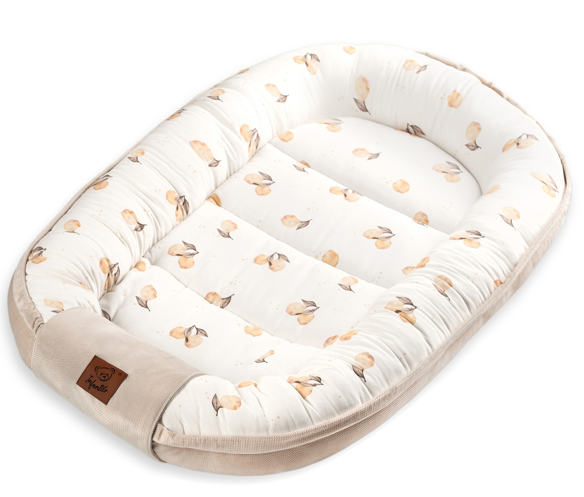 KOKON niemowlęcy PREMIUM bawełna satynowa + velvet