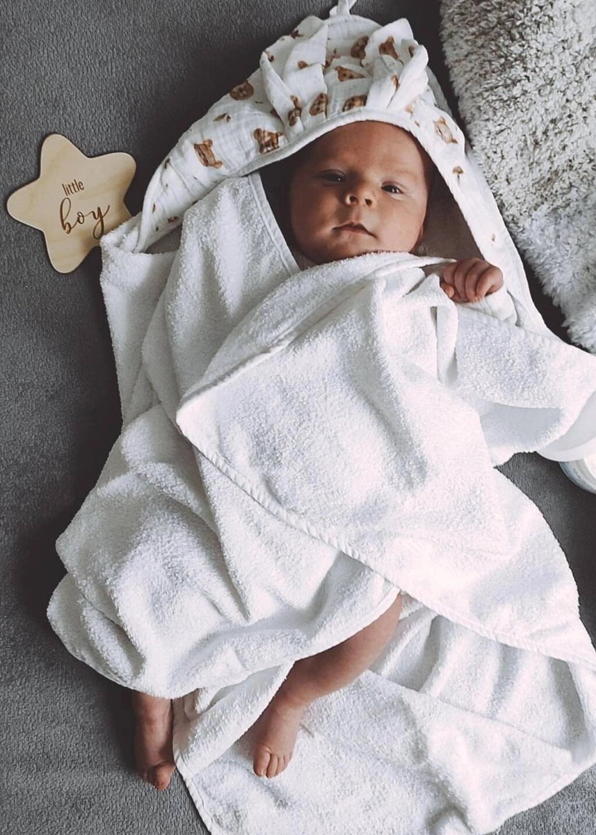 Okrycie kąpielowe BAMBUSOWE 100x100 RABBIT