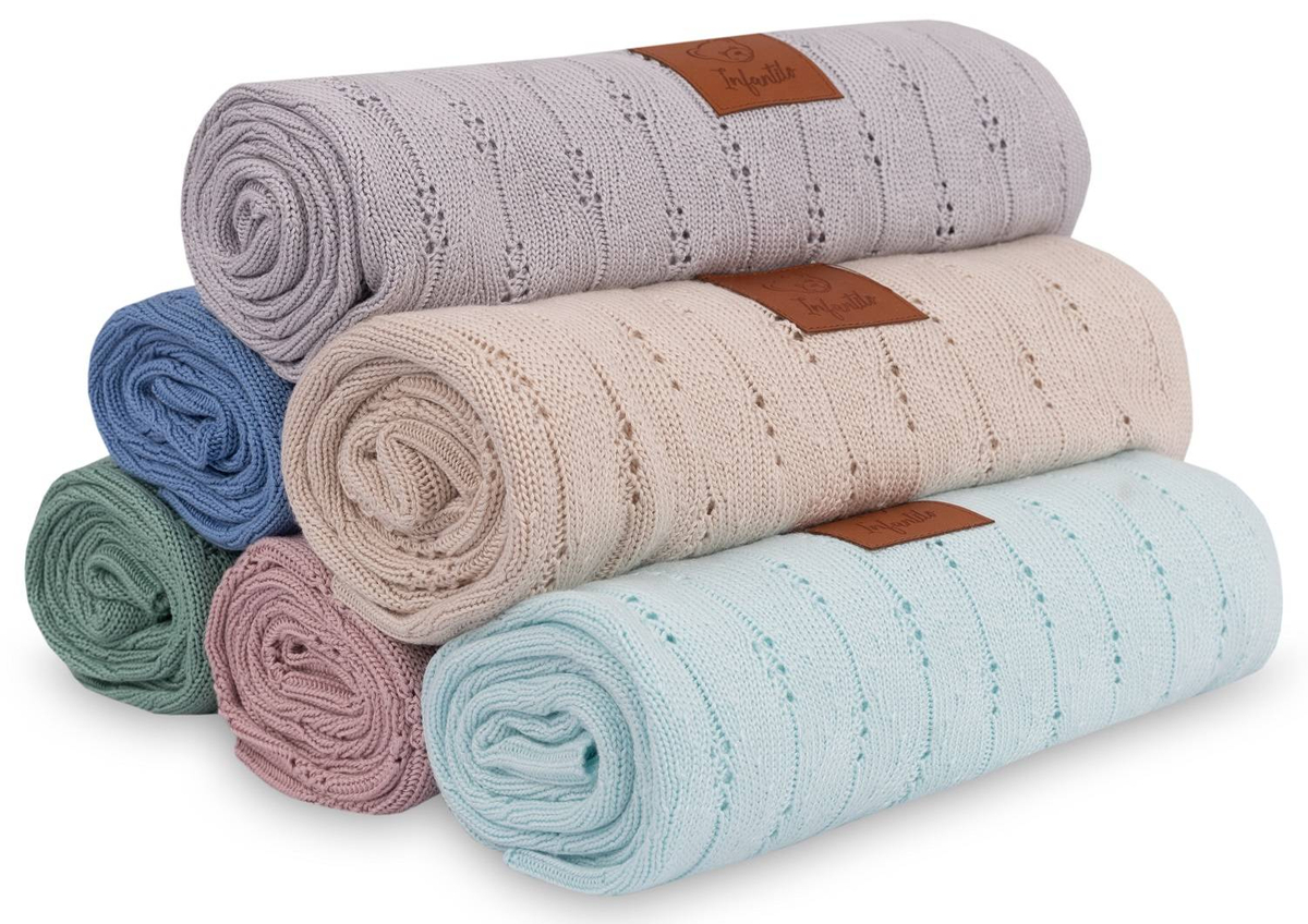 Kocyk bambusowy ażurowy 100% BAMBUS