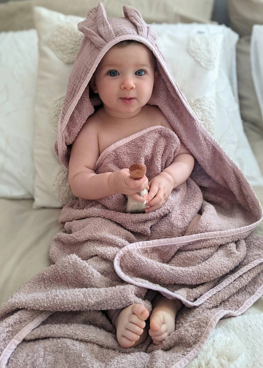 Okrycie kąpielowe BAMBUSOWE 100x100 RABBIT