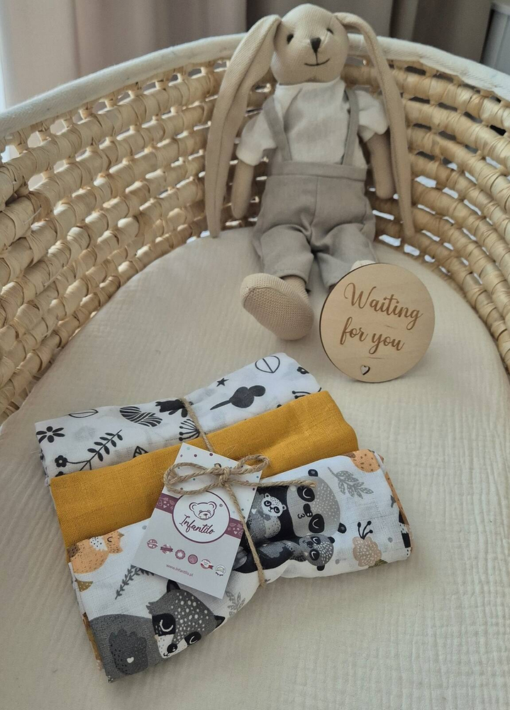 Pieluszki muślinowe 70x80cm - 3-PAK