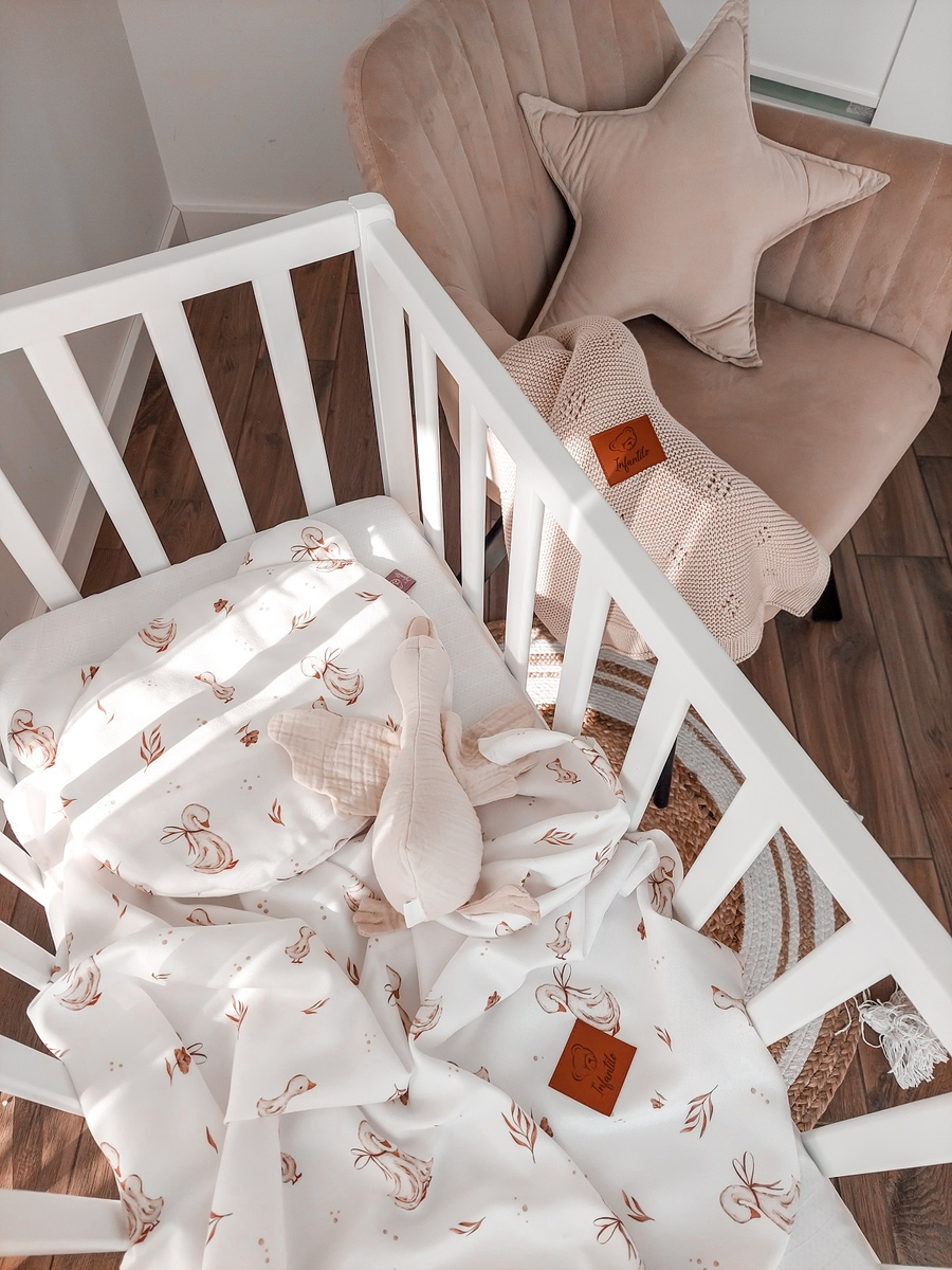 Komplet letni poduszka miś i otulacz BAMBUS