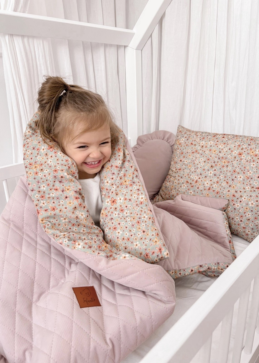 Koc przedszkolaka VELVET 100x135 + poduszka i worek