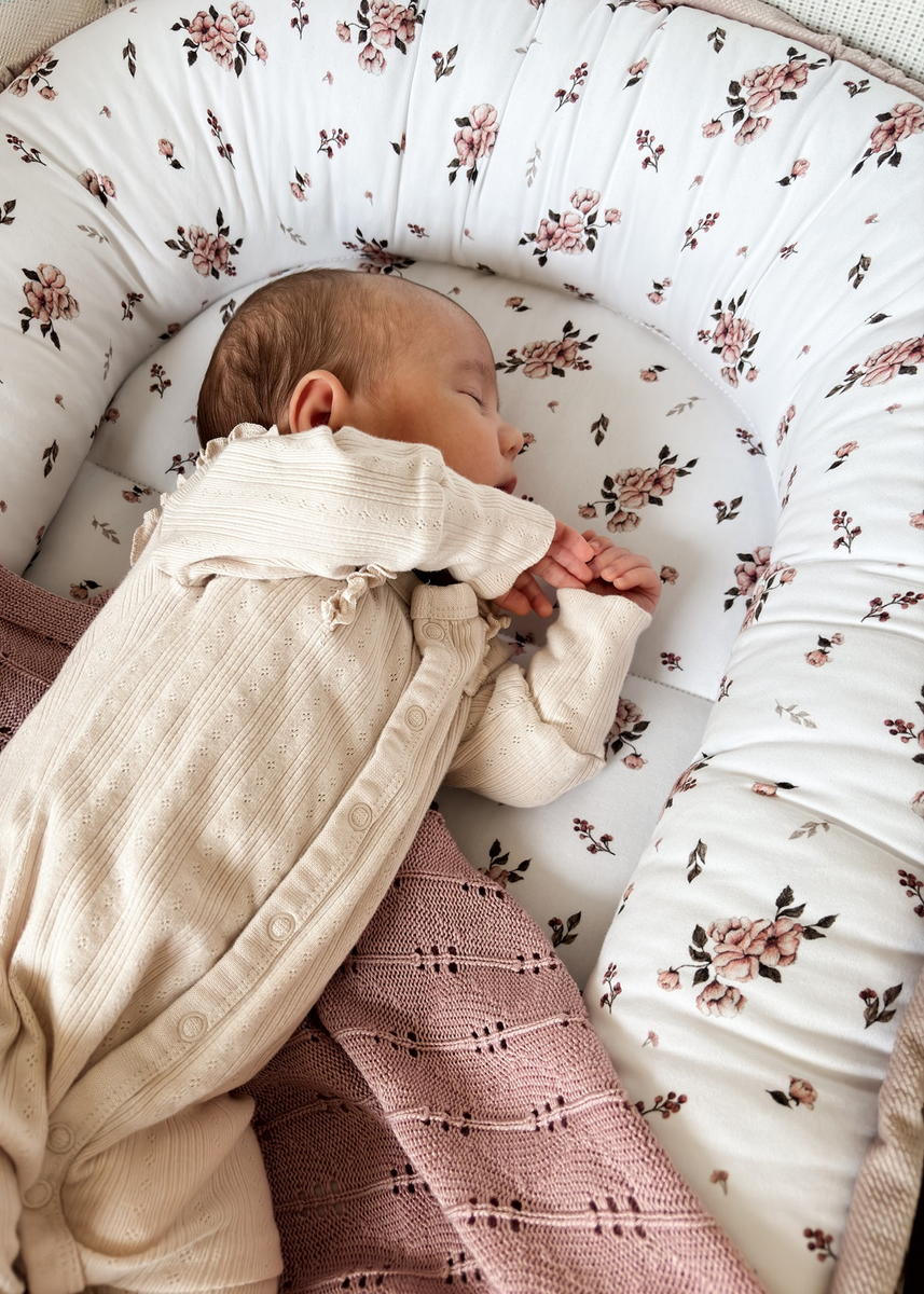 KOKON niemowlęcy PREMIUM bawełna satynowa + velvet