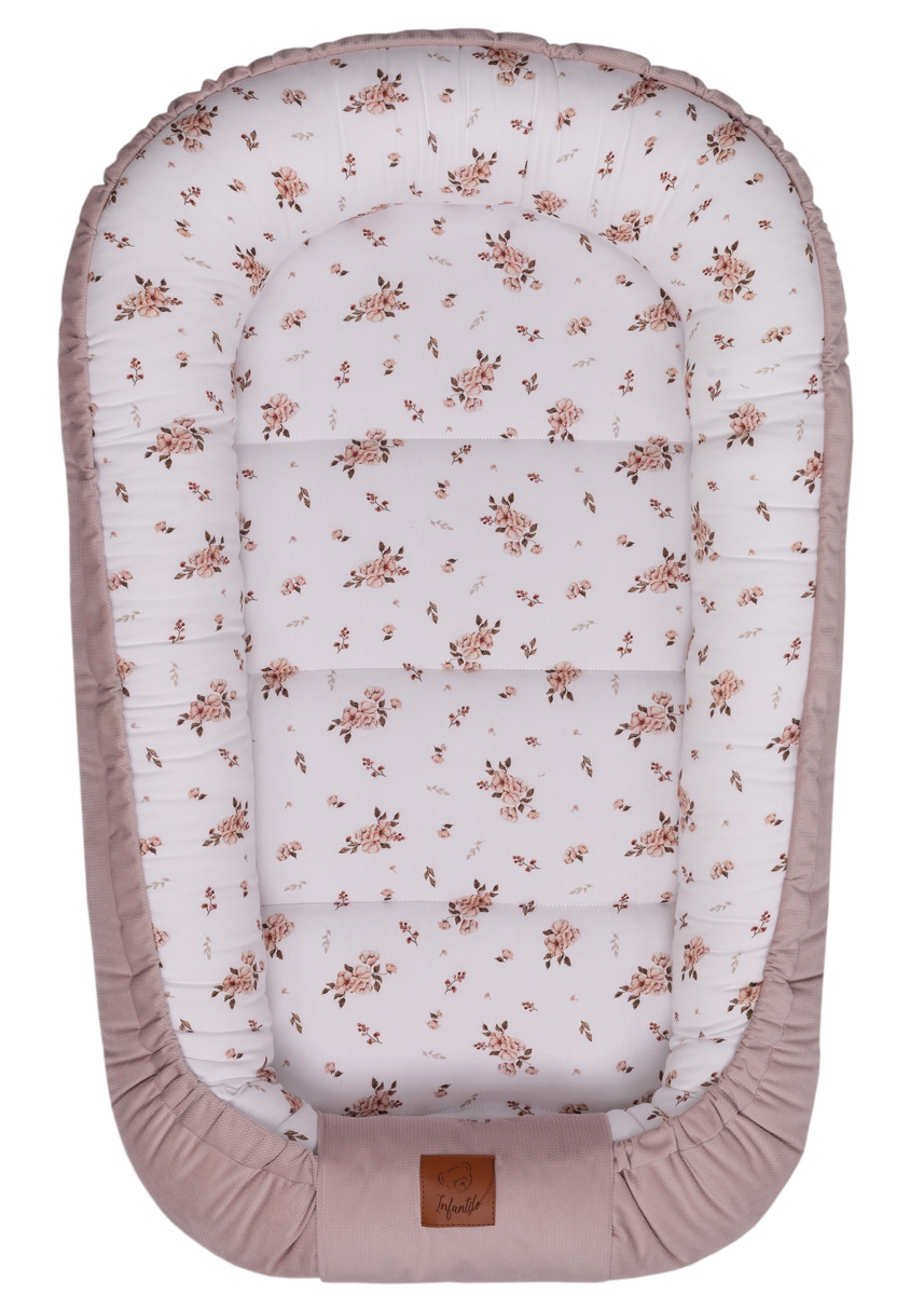 KOKON niemowlęcy PREMIUM bawełna satynowa + velvet