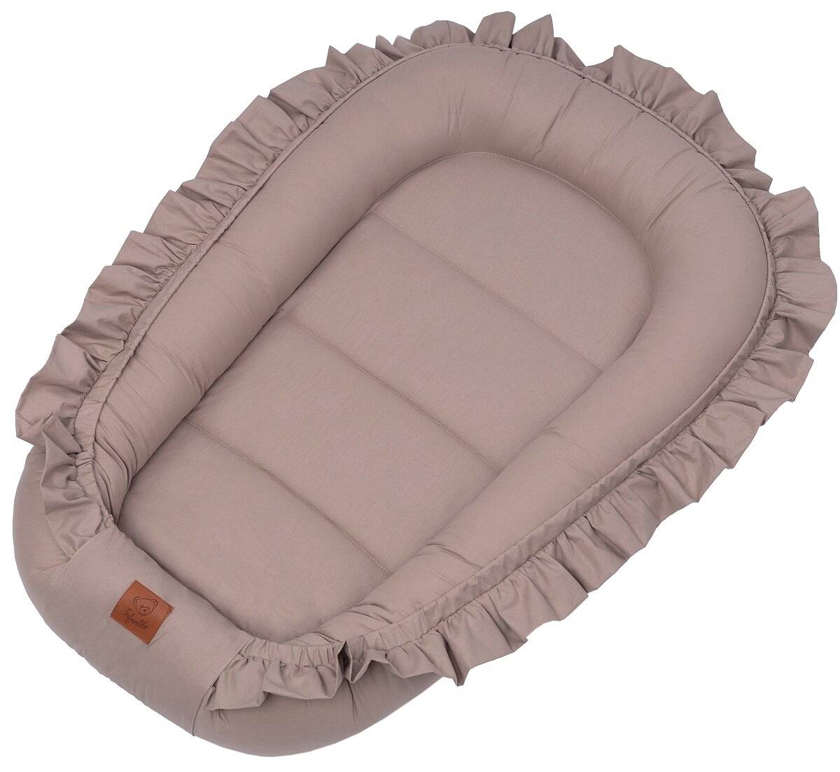 KOKON niemowlęcy BAWEŁNIANY z falbanką