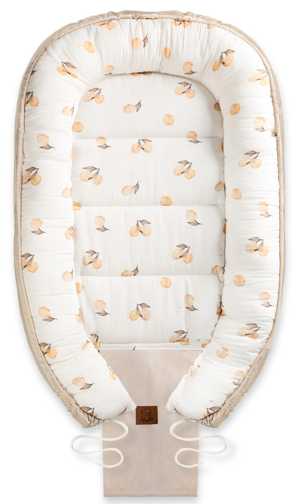 KOKON niemowlęcy PREMIUM bawełna satynowa + velvet