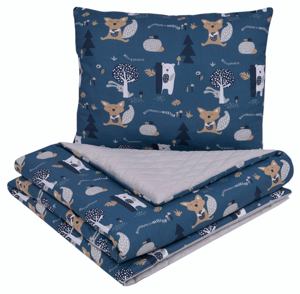 Koc przedszkolaka VELVET 100x135 + poduszka i worek