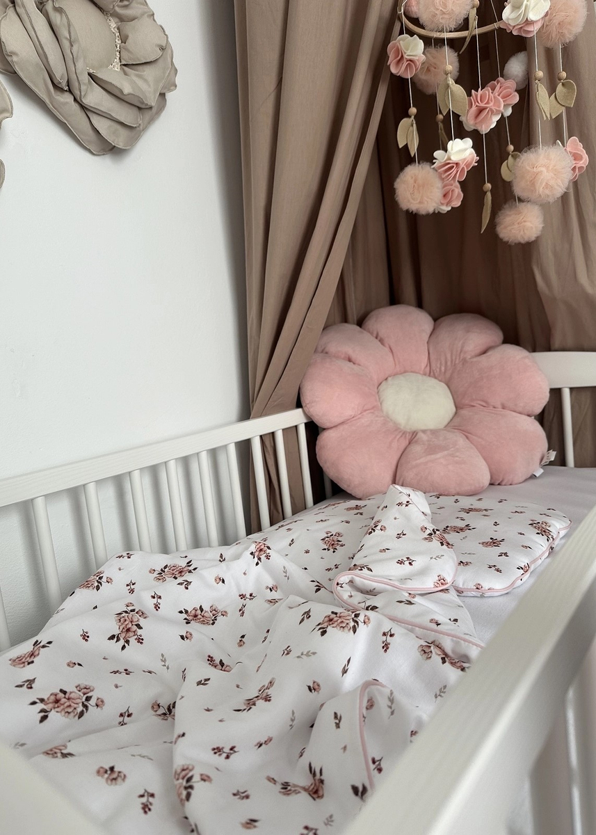 Komplet do wózka bawełniany z wypustką 