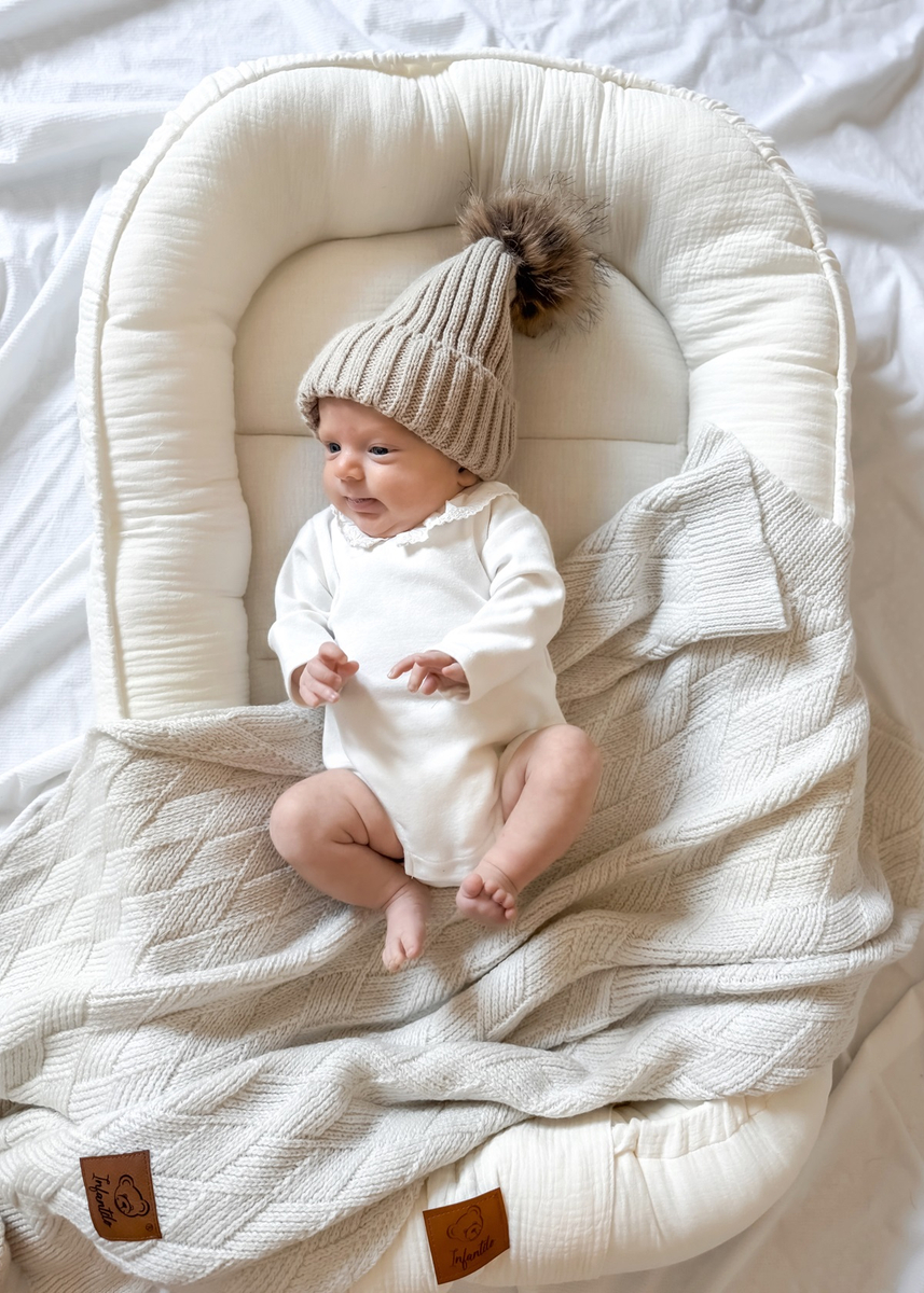 KOKON niemowlęcy MUŚLINOWY 