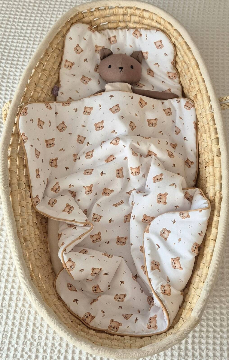 Komplet do wózka bawełniany z wypustką 