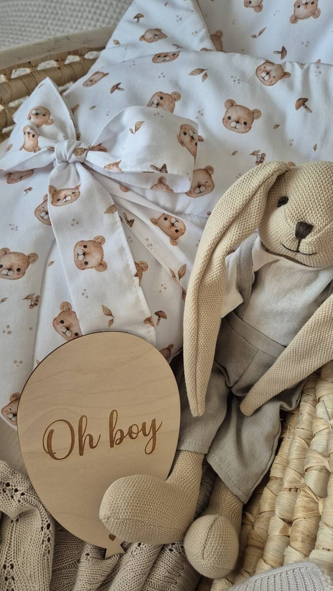 Rożek usztywniany bawełniany PREMIUM z wypustką