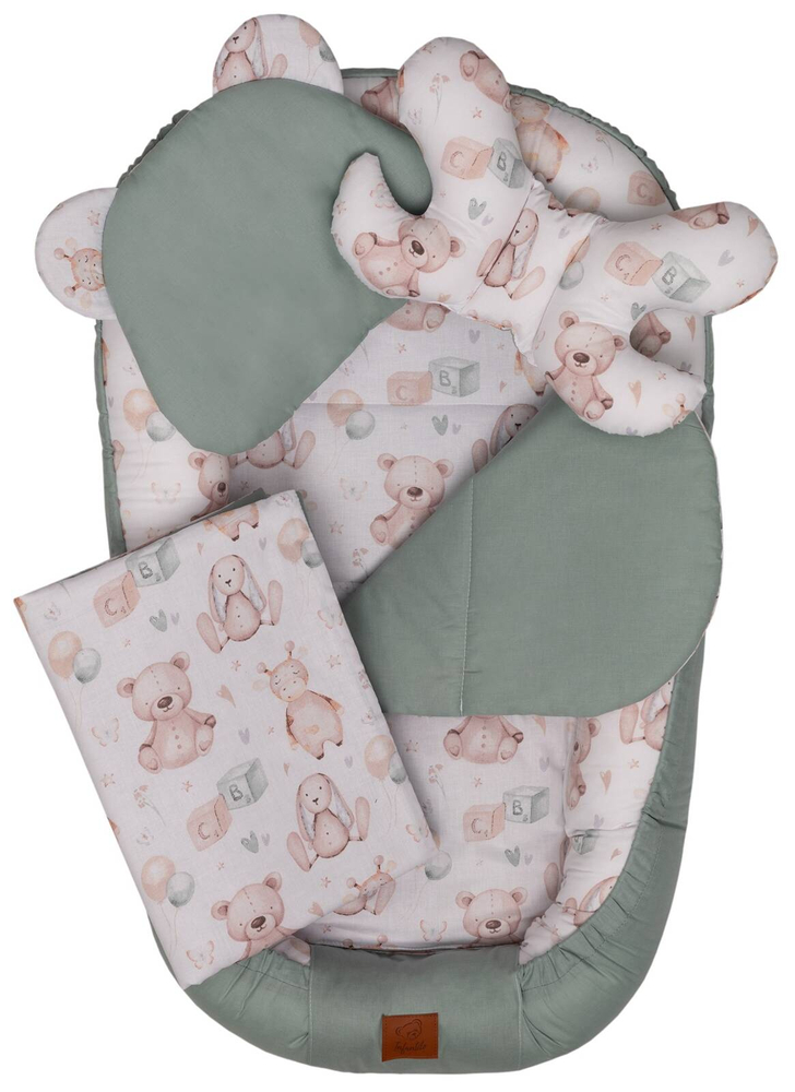 KOKON niemowlęcy BAWEŁNIANY zestaw 5w1