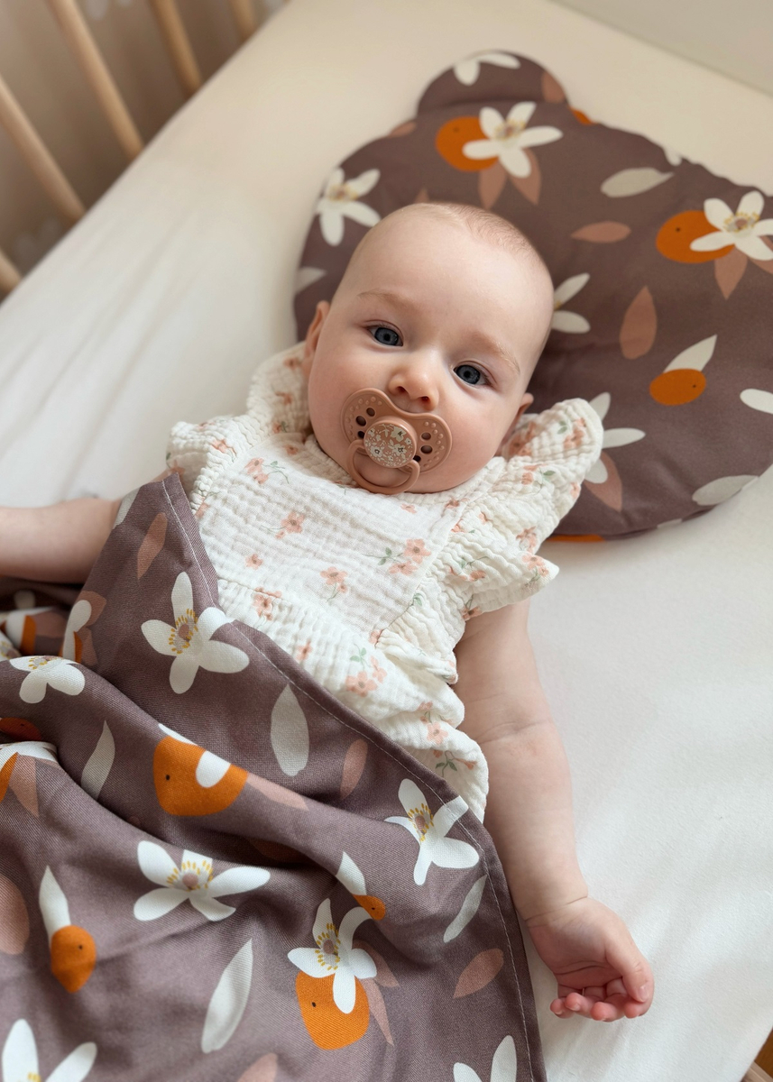 Komplet letni poduszka miś i otulacz BAMBUS