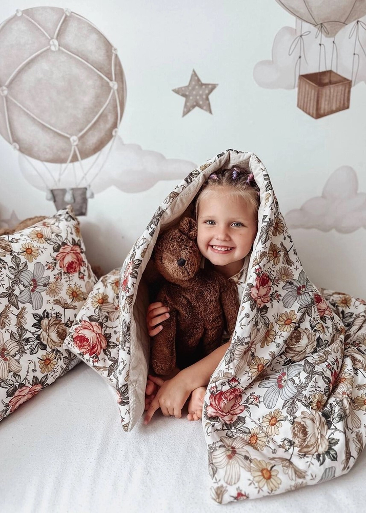 Koc przedszkolaka VELVET 100x135 + poduszka i worek