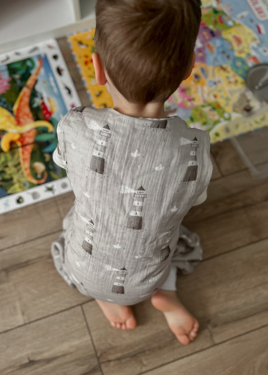 Śpiworek do spania muślinowy z nogawkami KIDS SOFT light 