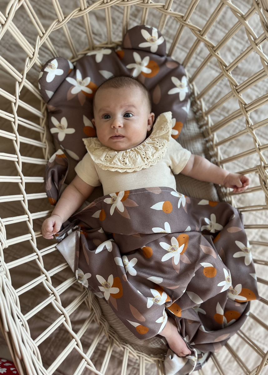 Komplet letni poduszka miś i otulacz BAMBUS