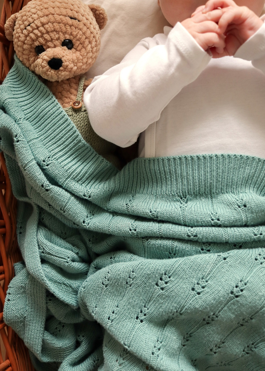 Kocyk bambusowy ażurowy 100% BAMBUS