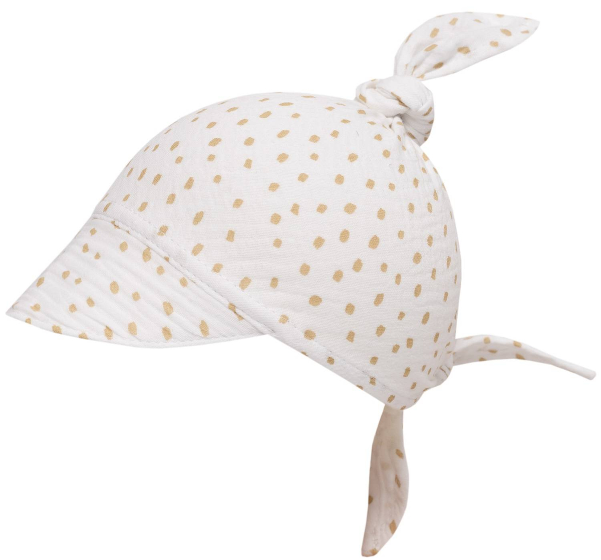 Chusteczka na głowę z daszkiem MUŚLIN DOTS