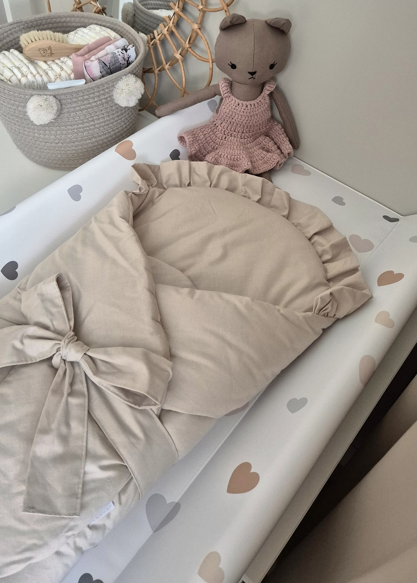 Rożek usztywniany BAWEŁNIANY z falbanką