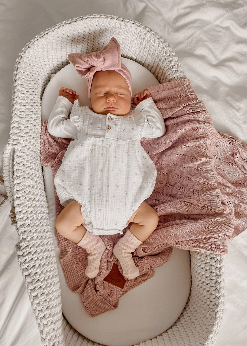 Kocyk bambusowy ażurowy 100% BAMBUS 