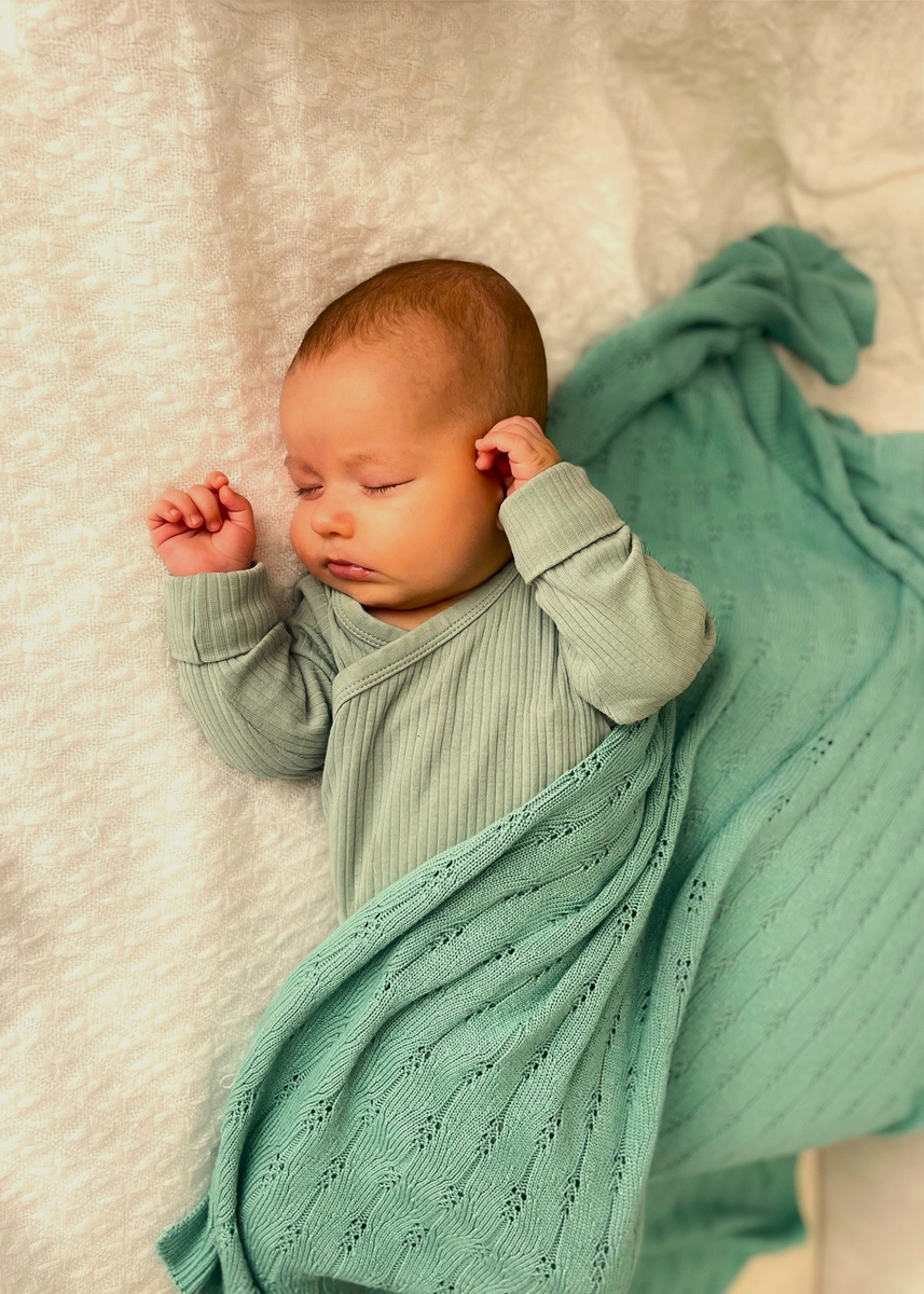 Kocyk bambusowy ażurowy 100% BAMBUS