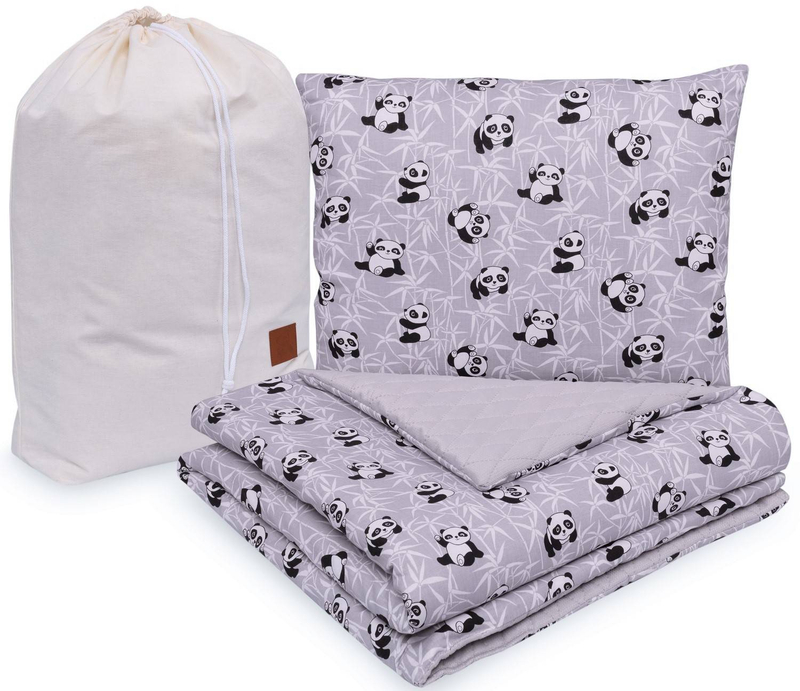 Koc przedszkolaka VELVET 100x135 + poduszka i worek