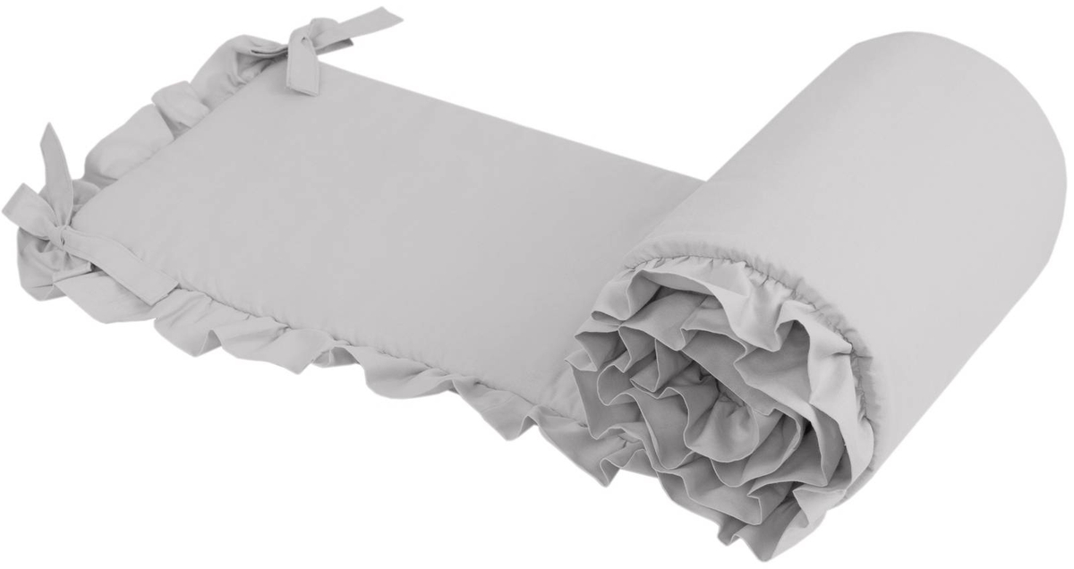 Ochraniacz do łóżeczka BAWEŁNIANY z falbanką