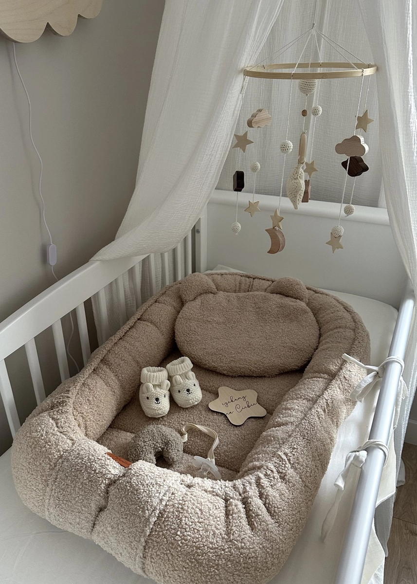 KOKON niemowlęcy BARANEK + poduszka MIŚ