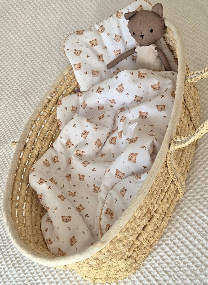 Komplet do wózka bawełniany z wypustką 