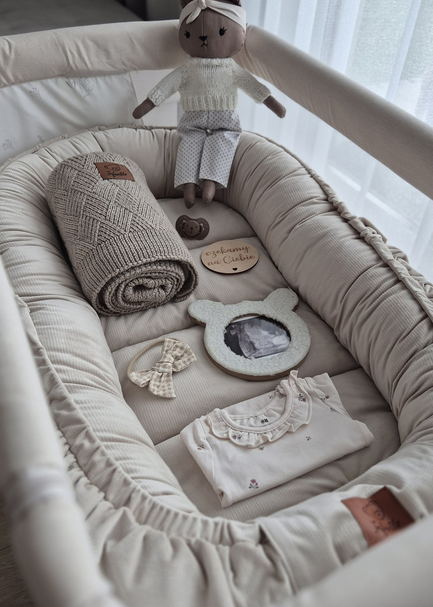 Kocyk dla niemowlaka z WEŁNY MERINO 80x100