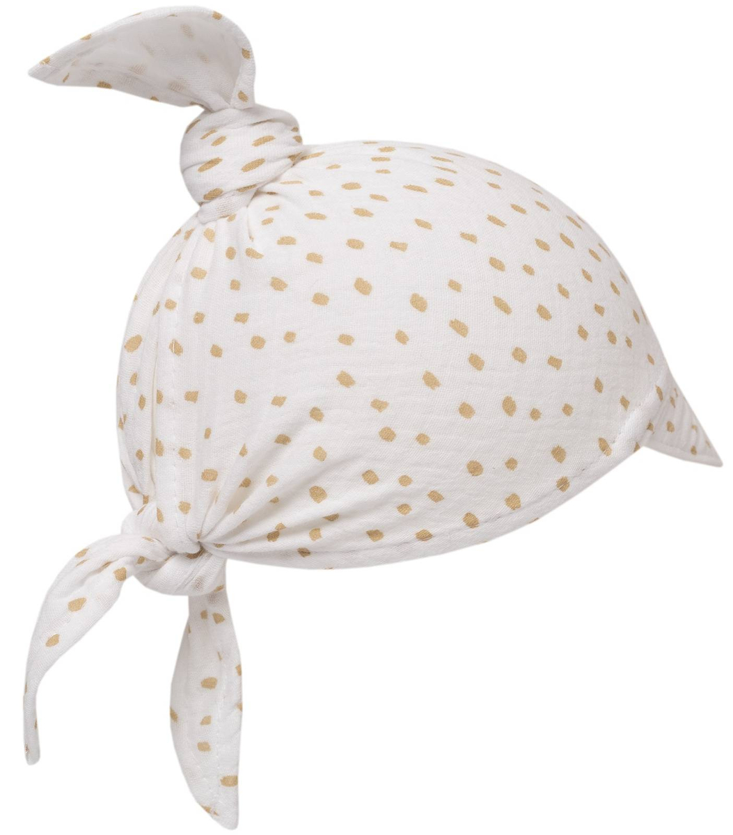 Chusteczka na głowę z daszkiem MUŚLIN DOTS