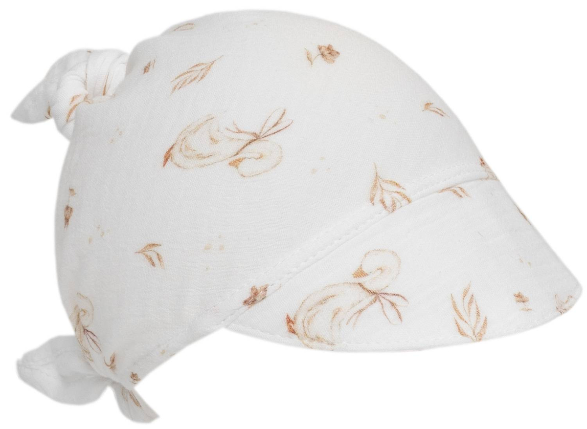 Chusteczka na głowę z daszkiem MUŚLIN PRINT
