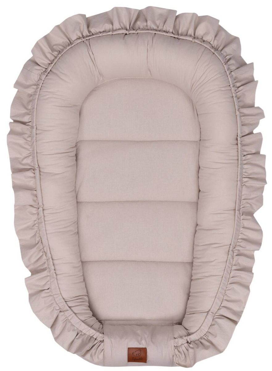 KOKON niemowlęcy BAWEŁNIANY z falbanką