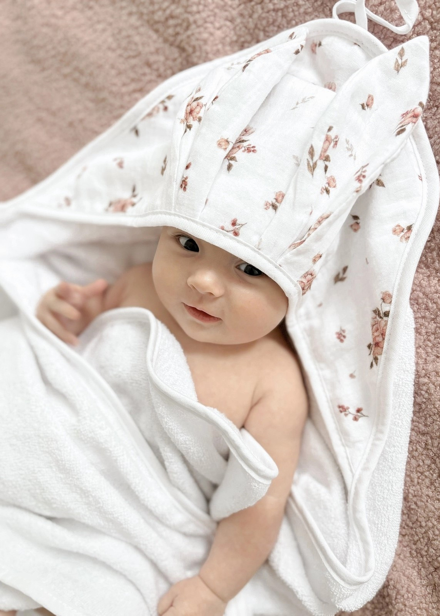 Okrycie kąpielowe BAMBUSOWE 100x100 RABBIT