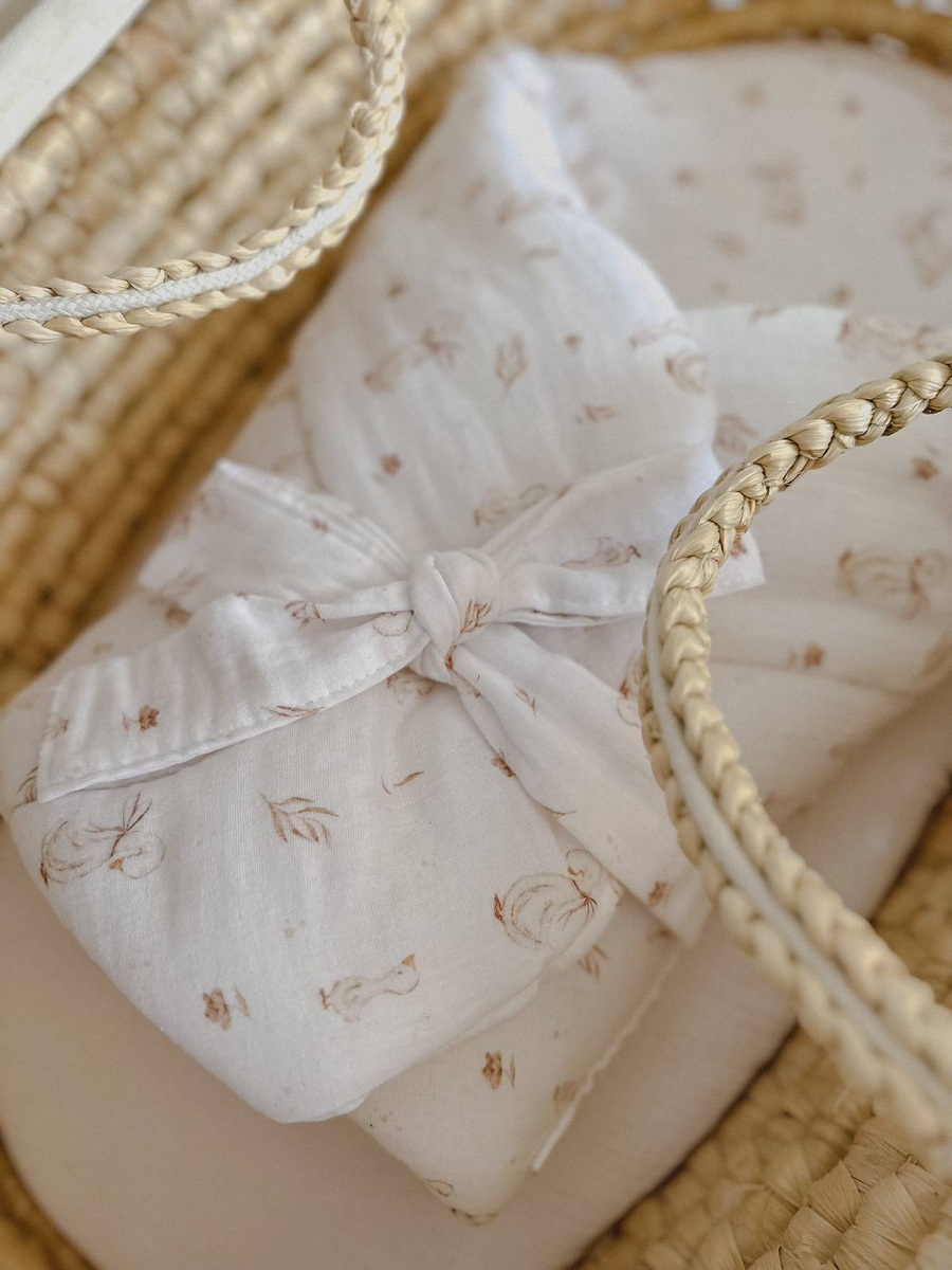 Rożek usztywniany MUŚLINOWY "MOMMY GOOSE"