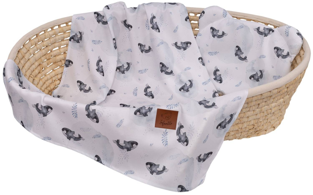 Komplet letni poduszka miś i otulacz BAMBUS