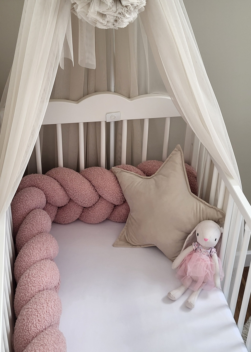 Ochraniacz WARKOCZ do łóżeczka BARANEK BOUCLE