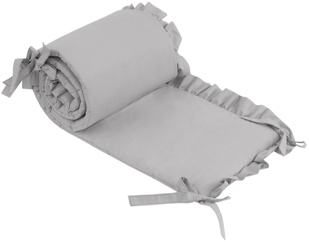 Ochraniacz do łóżeczka BAWEŁNIANY z falbanką