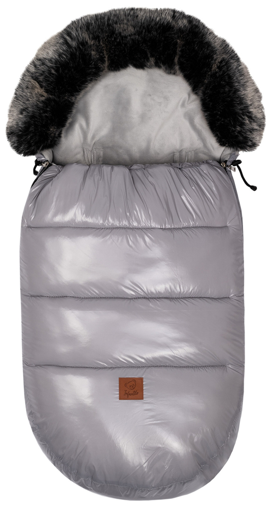 Śpiworek do wózka FLUFFY PREMIUM - grey flash