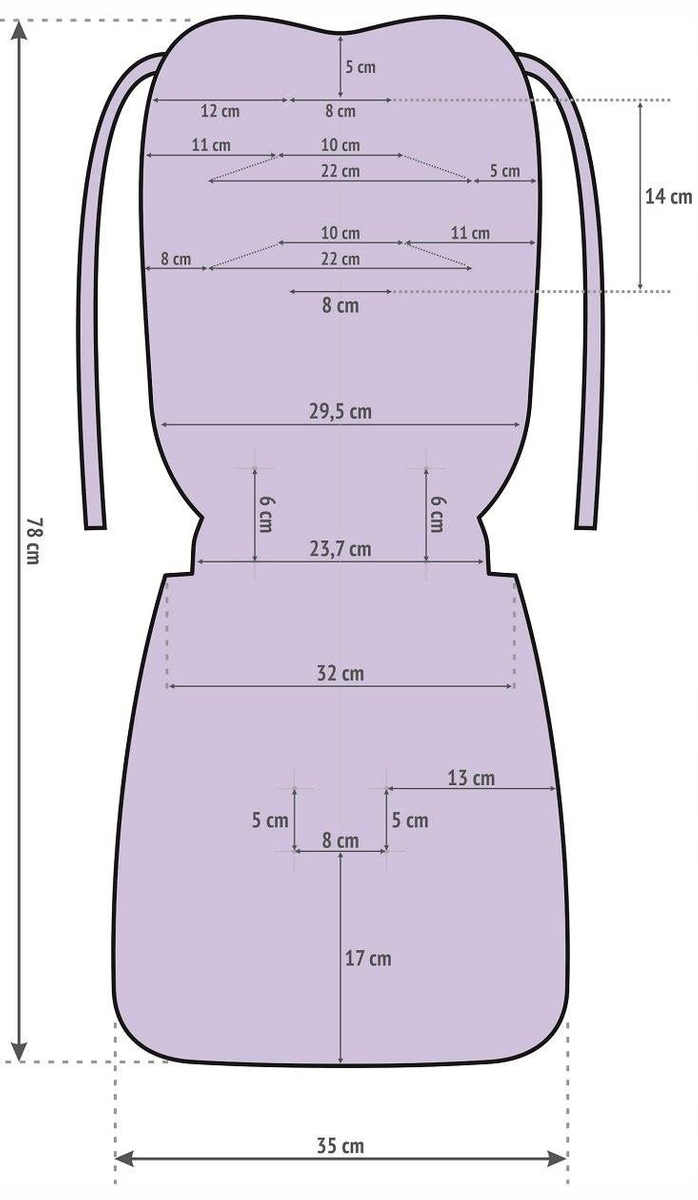 Wkładka do wózka VELVET - ZESTAW