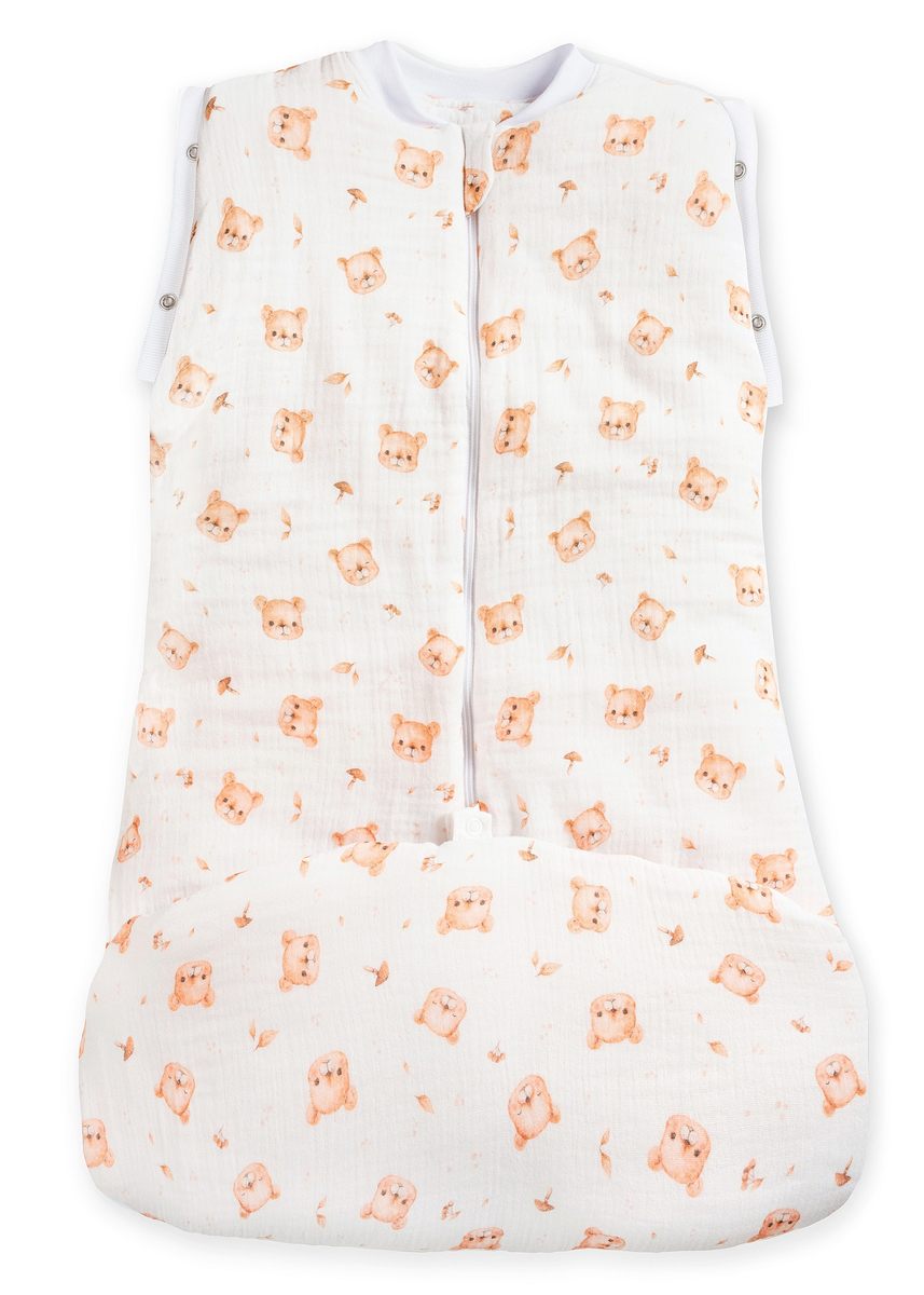 Śpiworek do spania muślinowy PREMIUM ocieplany PRINT