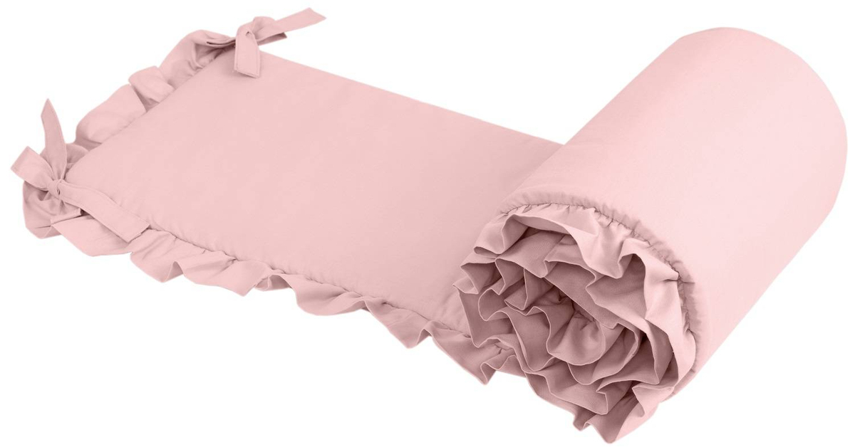 Ochraniacz do łóżeczka BAWEŁNIANY z falbanką