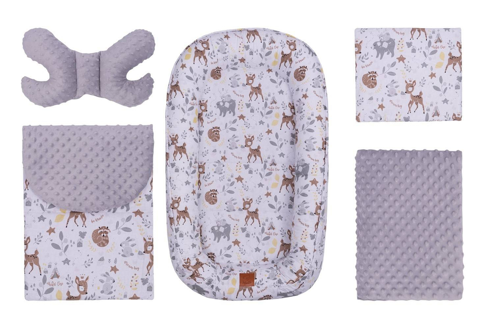 KOKON niemowlęcy MINKY - ZESTAW 6w1 NEW