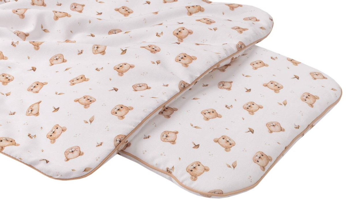 Komplet do wózka bawełniany z wypustką 