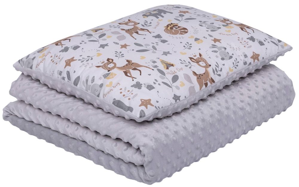 Komplet przedszkolaka MINKY kołderka + poduszka