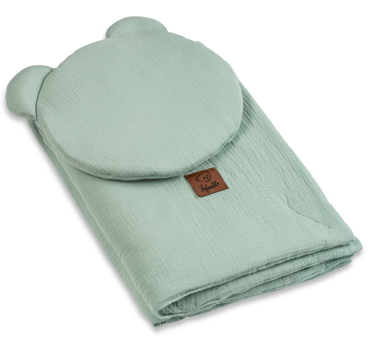 Komplet MUŚLINOWY + poduszka TEDDY