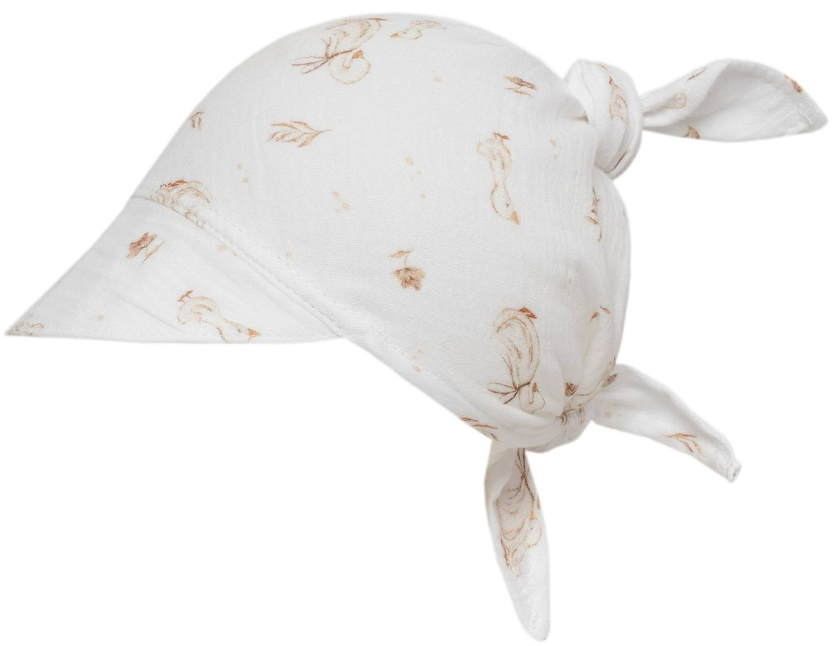 Chusteczka na głowę z daszkiem MUŚLIN PRINT